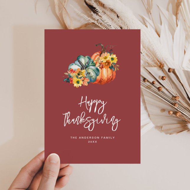 höstskördehavare happy thanksgiving julkort (Skapare uppladdad)