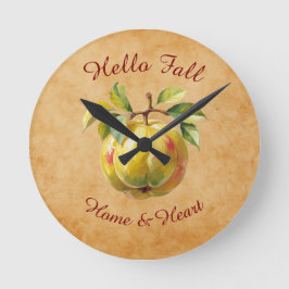 Höstskördekonst med Anpassningsbar Rund Klocka