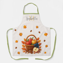 Höstskörden Basket med äpplen och Löv