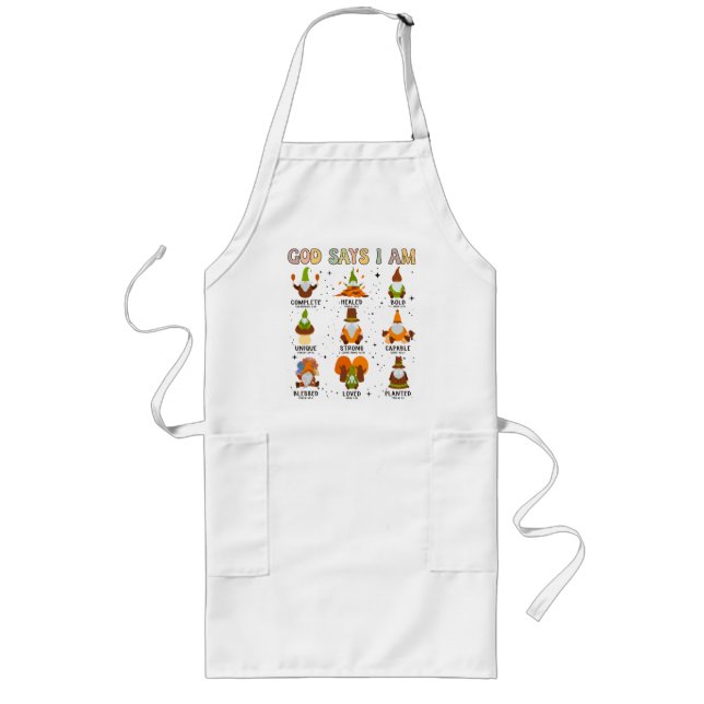 höstskördesäsongen löv falli Thanksgiving Långt Förkläde (Framsidan)