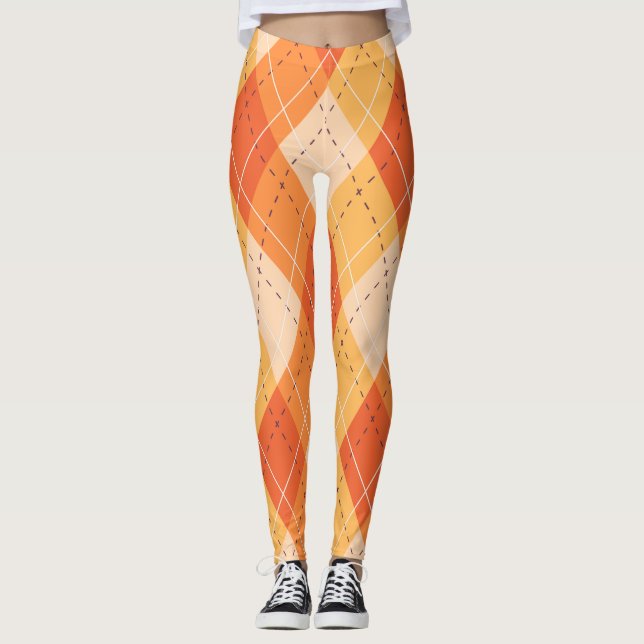 höstskördesäsongen löv falli Thanksgiving Leggings (Framsida)