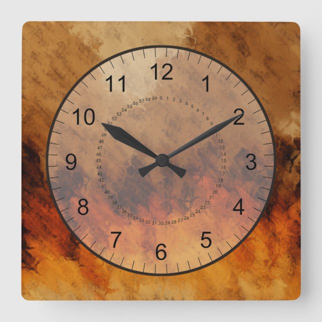 Höstskymning Fyrkantig Klocka (Framsida)