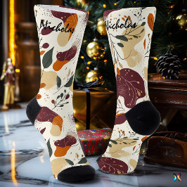 Höstsocklar med Löv- och varmtoner
