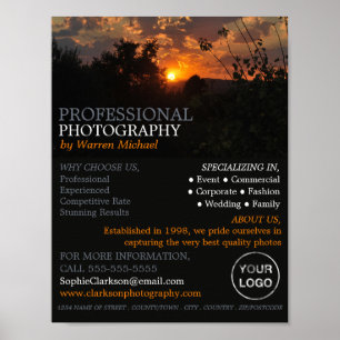 Höstsolnedgång, fotografi, fotouthyrning poster