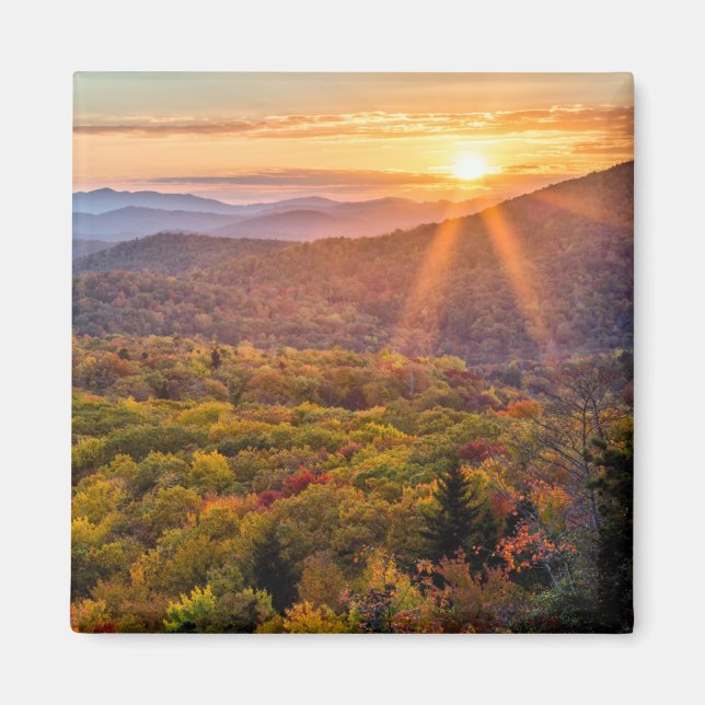 Höstsolnedgång från Beacon Heights Magnet (Framsidan)
