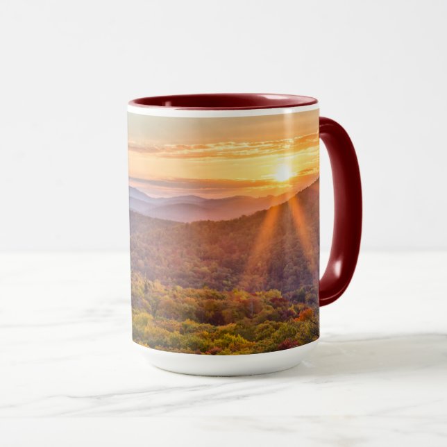 Höstsolnedgång från Beacon Heights Mugg (Framsida höger)