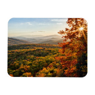 Höstsolnedgång   North Carolina Magnet