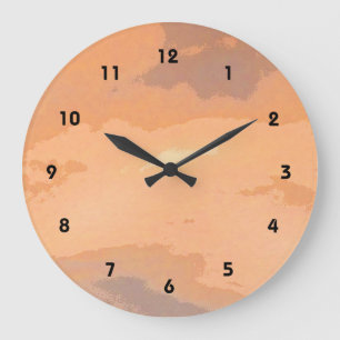 Höstsolnedgång Stor Klocka