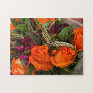 Höstsolnedgångs Bouquet Pussel, 28 cm x 35,5 cm, 2 Pussel