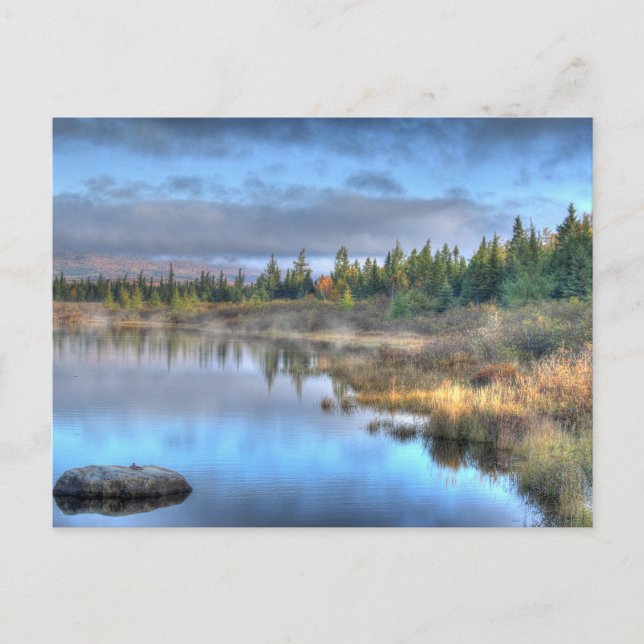 Höstsoluppgång på Moosehead sjön Maine Vykort (Framsida)