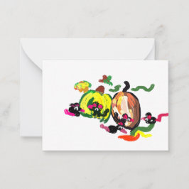 Höstspel i fem munnar anteckningskort