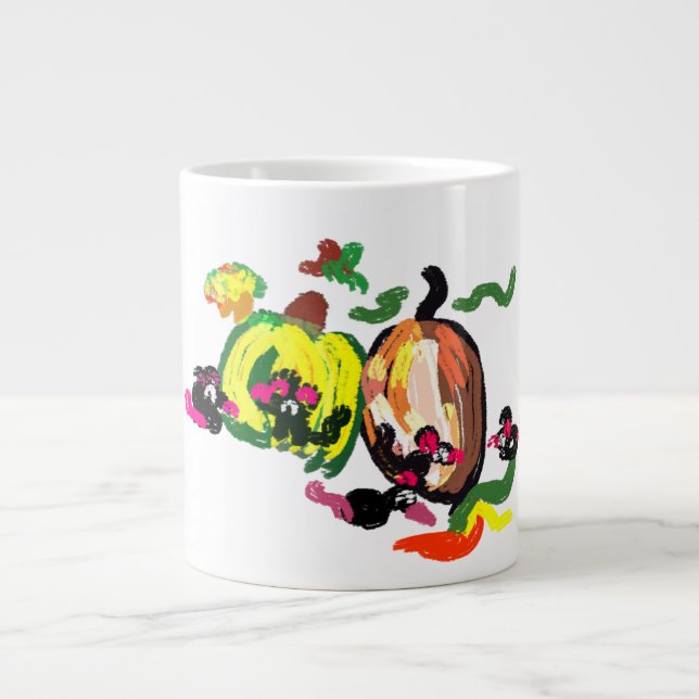 Höstspel i fem munnar jumbo mugg (Framsidan)