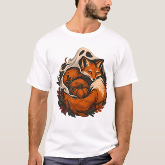 Höstspökfox Halloween T-shirt-design T Shirt