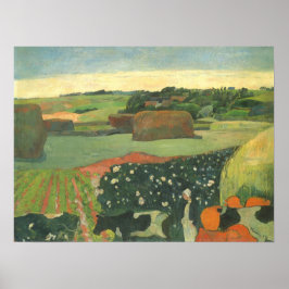 Höststackar i Bretagne av Paul Gauguin, Vintage Ar Poster