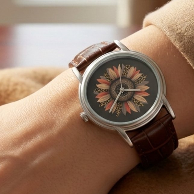 Höststämning Boho Solros Höst Kvinnor Elegant  Armbandsur (Skapare uppladdad)
