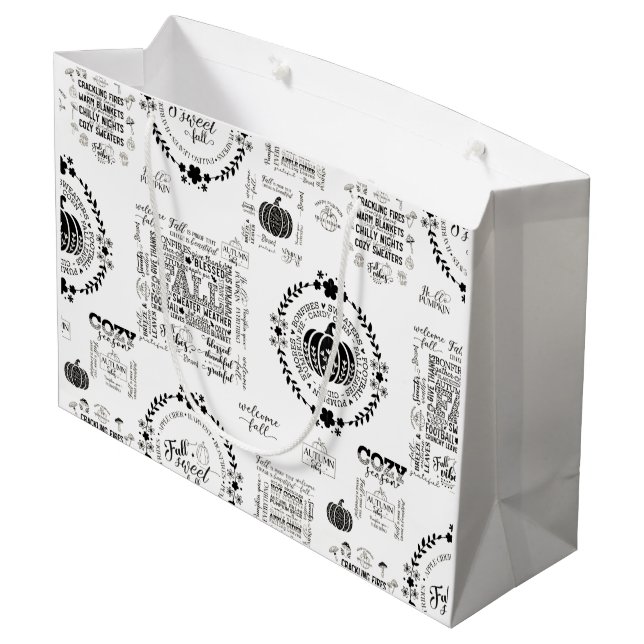 Höststämning Papperspresentbag (Baksidan Vinklad)