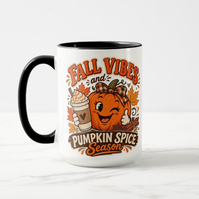 Höststämning & Pumpa Kryddad Säsong Kaffe Mugg (Vänster)