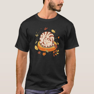 Höststämning Söt Kattunge Sömnig Katt Höstsäsong L T Shirt