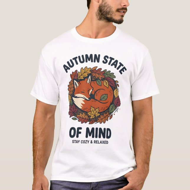 Höststämning Söt Räv T Shirt (Framsida)