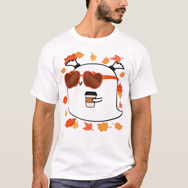 Höststämning Söt Spöke Klassisk T-Shirt (Framsida)
