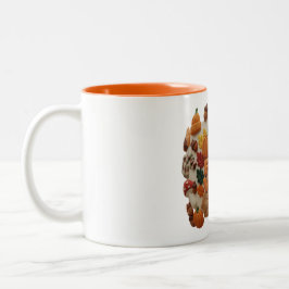 Höststämningsmugg, Höst 2D Puff Kaffe Två-Tonad Mugg