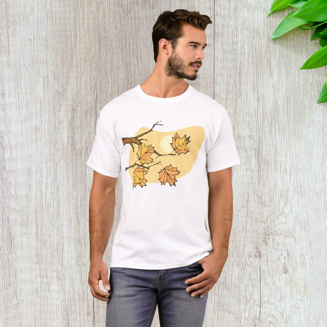 Höststapel - Löv med Grenar och solnedgång T Shirt (Skapare uppladdad)