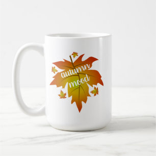 Höststipografi av löv kaffe mugg