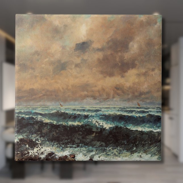 Höststorm – Gustave Courbet Kakelplatta (Skapare uppladdad)