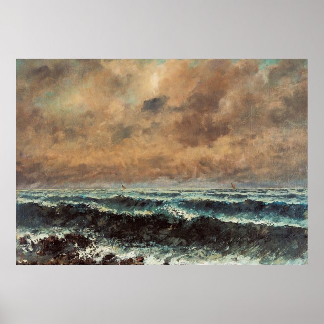 Höststorm – Gustave Courbet Poster (Framsidan)