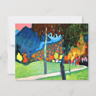 Höststudie i Oberau, teckningar av Kandinsky Kort