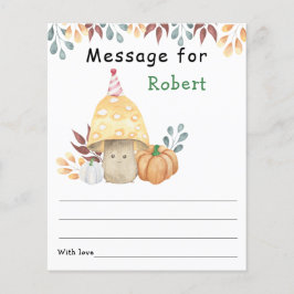 Höstsvamp födelsedag tids kapsel meddelande