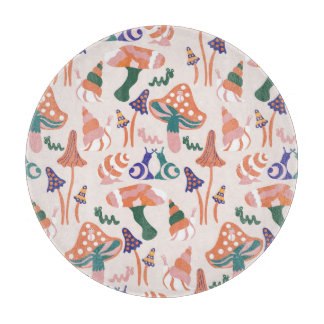 Höstsvampar, färglös, sömlös design.