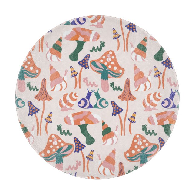 Höstsvampar, färglös, sömlös design. (Framsidan)