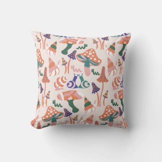 Höstsvampar, färglös, sömlös design. kudde