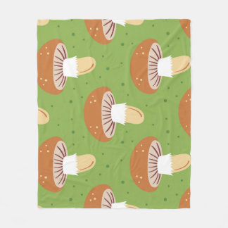 Höstsvampar: grönt sömlös mönster. fleecefilt