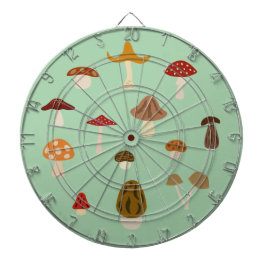 Höstsvampar, mörkt kartong darttavla