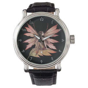 Höstsvävande älvkonstfantasi armbandsur