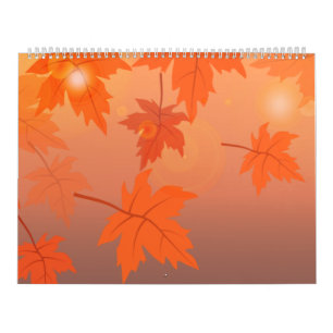 Höstsymbolen med mönstereffekten löv och båge kalender