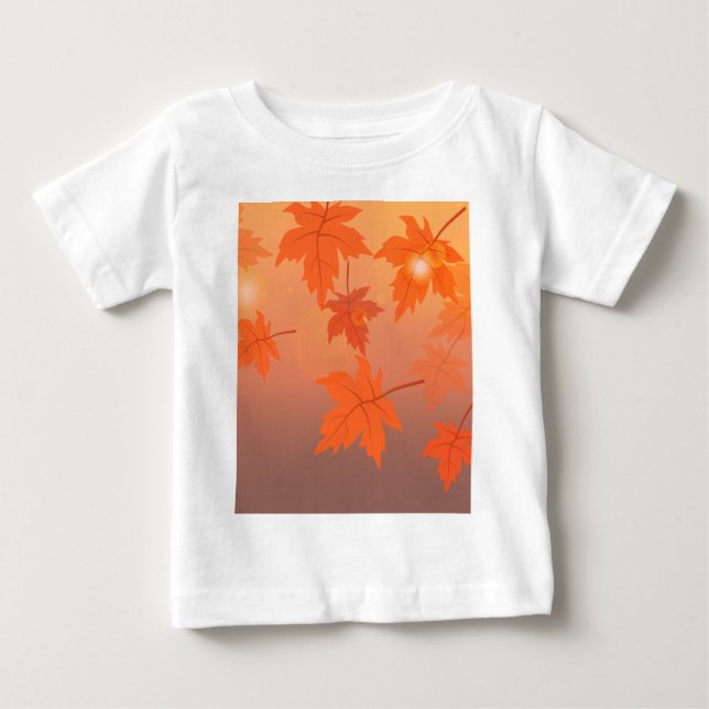 Höstsymbolen med mönstereffekten löv och båge t shirt (Framsida)