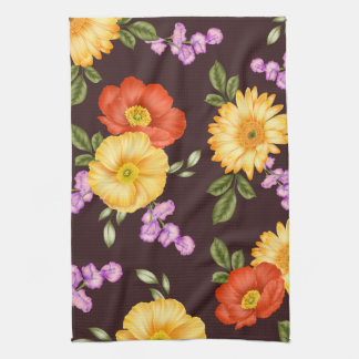 Höstsymfoni - Blommig design  Kökshandduk