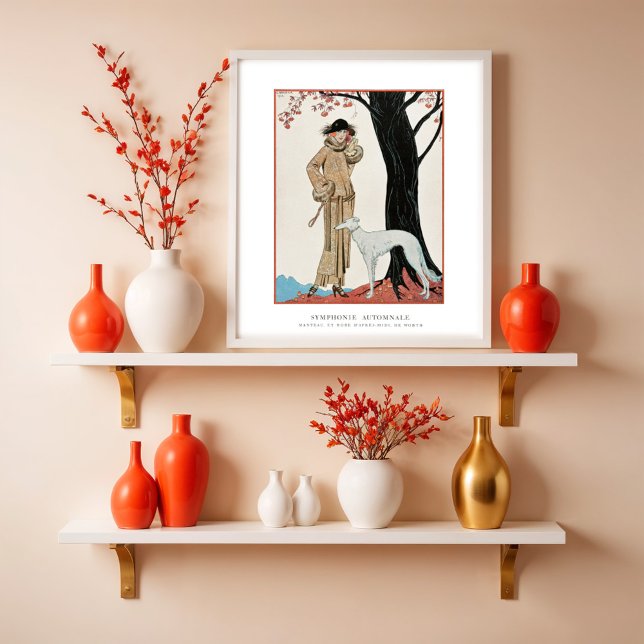 Höstsymfoni - Modeillustration av G. Barbier Poster (Skapare uppladdad)