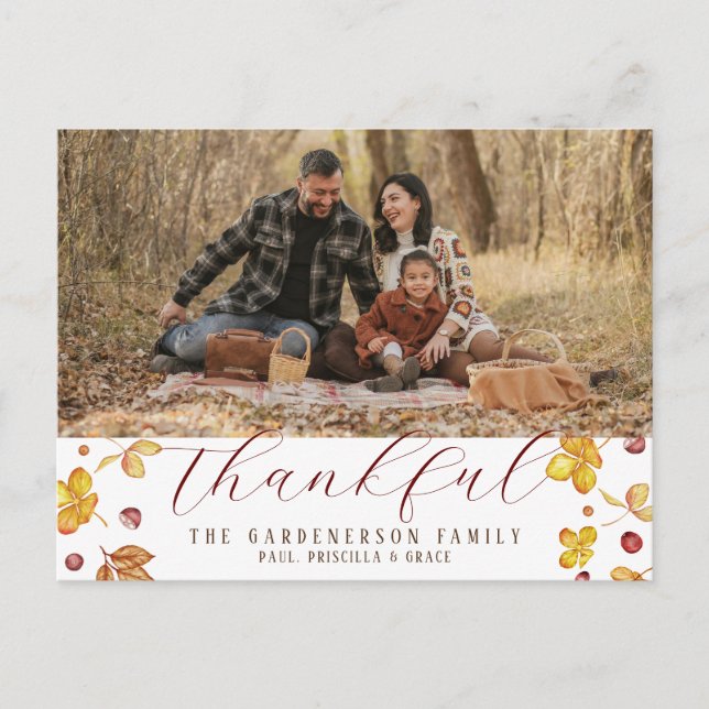 Hösttackfullt foto vykort (Framsida)