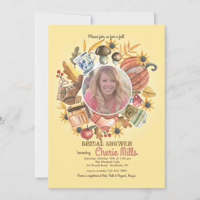 Hösttema Foto Inbjudan (Framsida)