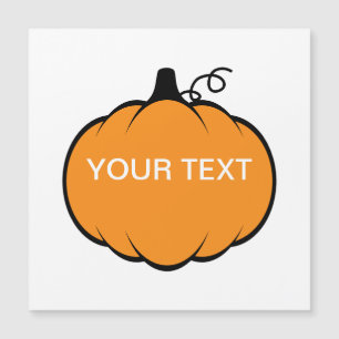 Hösttema Pumpateckning Anpassad Text Magnet