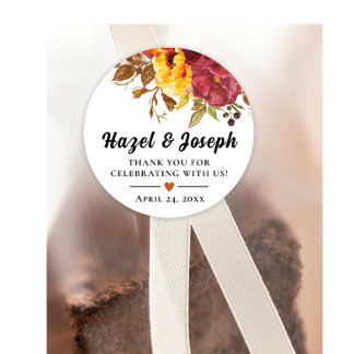 Hösttema Tack-klistermärke Runt Klistermärke