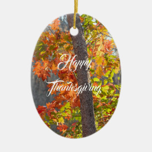 Hösttema, Thanksgiving Julgransprydnad Keramik