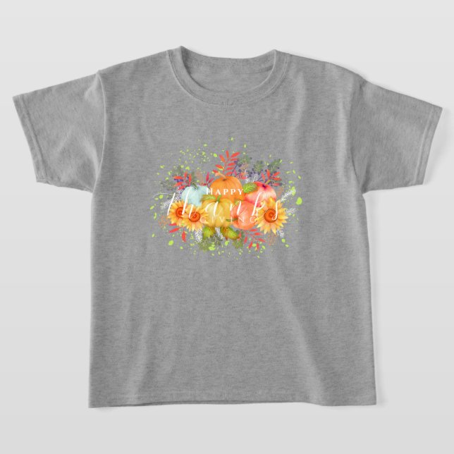 HöstThanksgiving Grått T Shirt (Laydown)