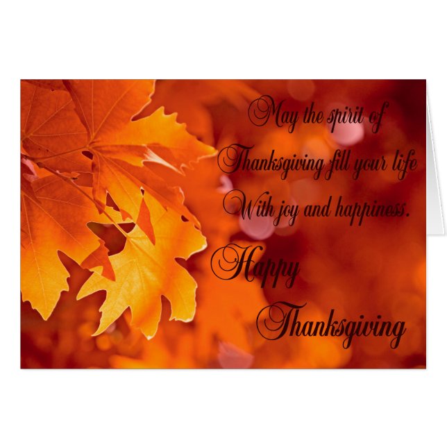 HöstThanksgiving Hälsningskort (Framsidan Horizontal)