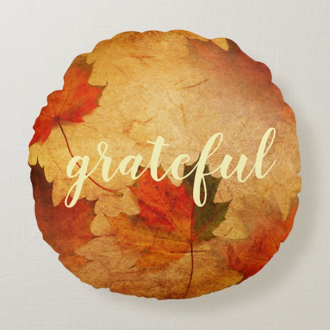 HöstThanksgivingens Helgdag, Anpassningsbar Rund Kudde (Framsidan)