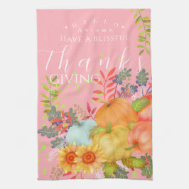 HöstThanksgivingens Rosa Kökshandduk